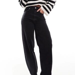 Asos Design Slim Barrel Jeans Washed Black